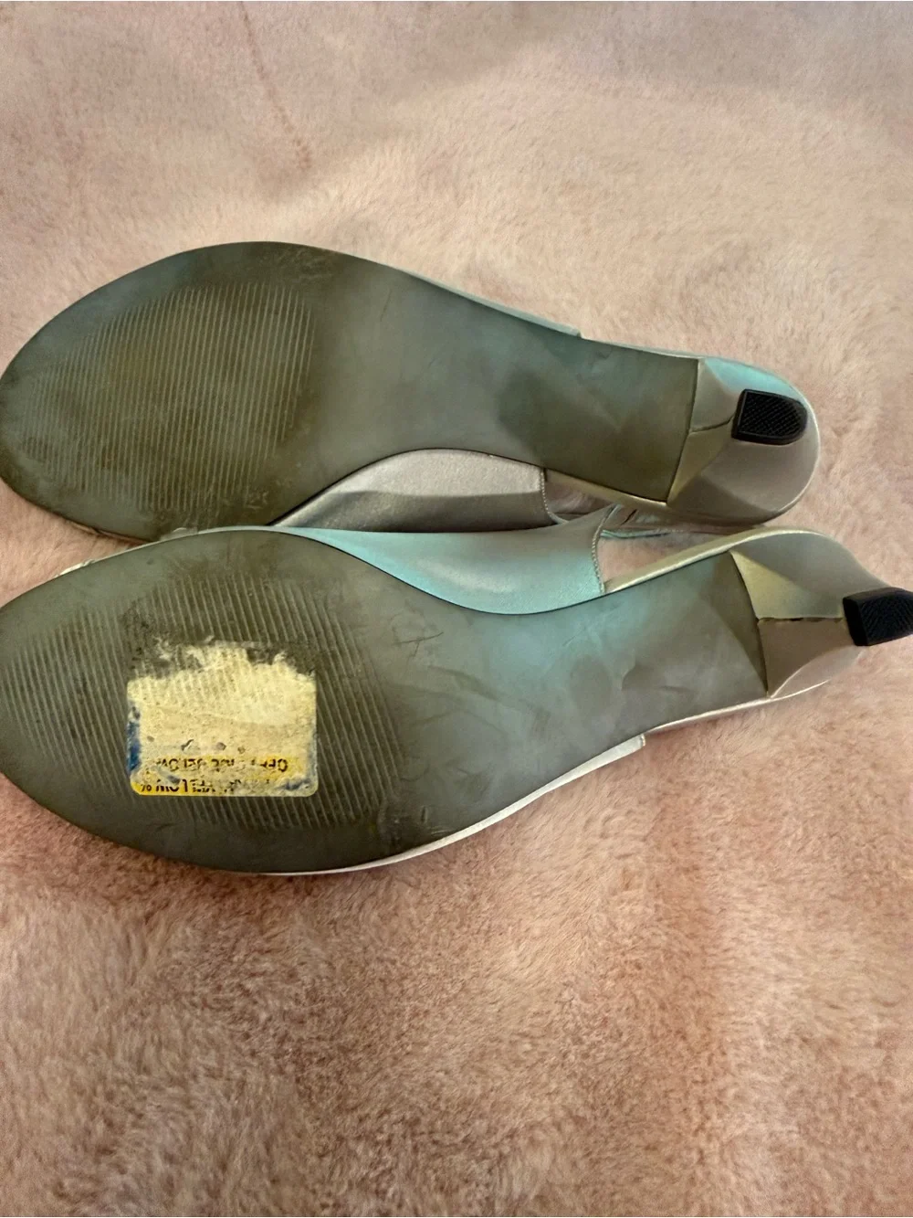 Davids Bridal Silver Embellished Slingback Sandals